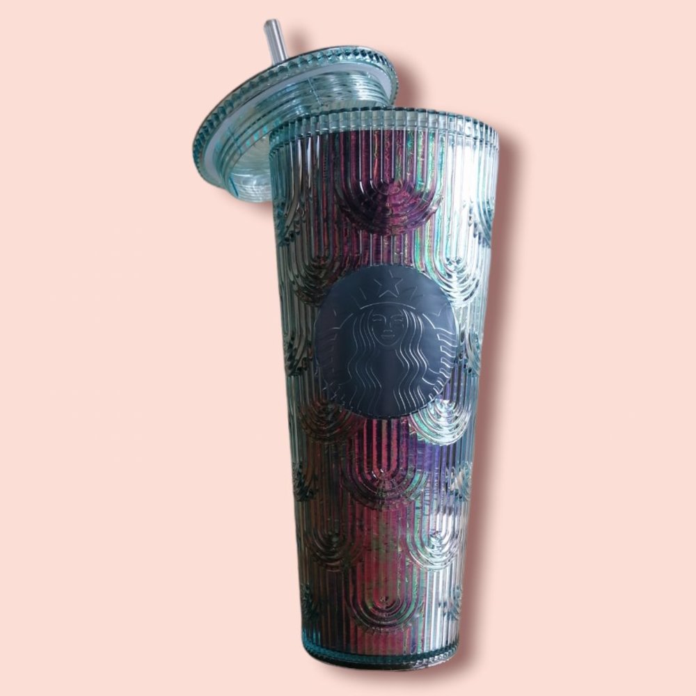 NEW! Starbucks Iridescent Mermaid Scale Tumbler Cup ~ size venti [2022 edition]